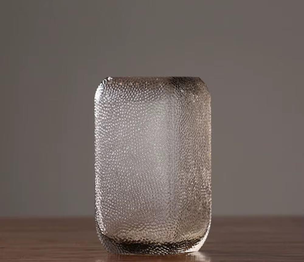 Black glass vases