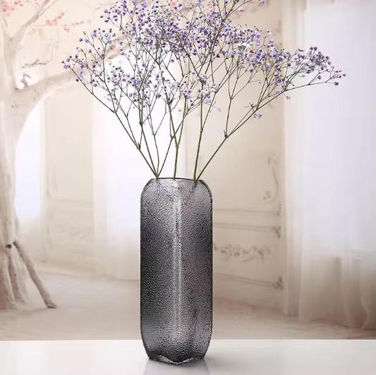 Black glass vases
