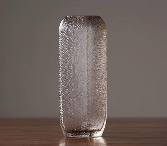 Black glass vases