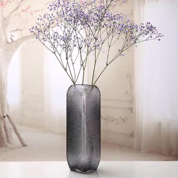Black glass vases